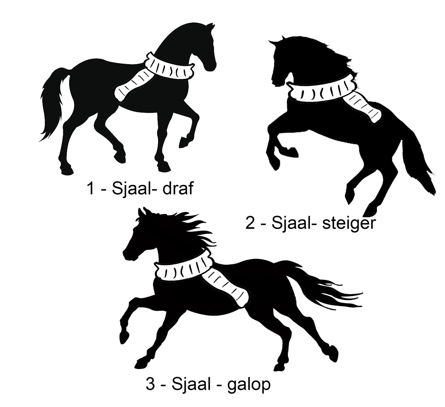Kersthanger paard met sjaal