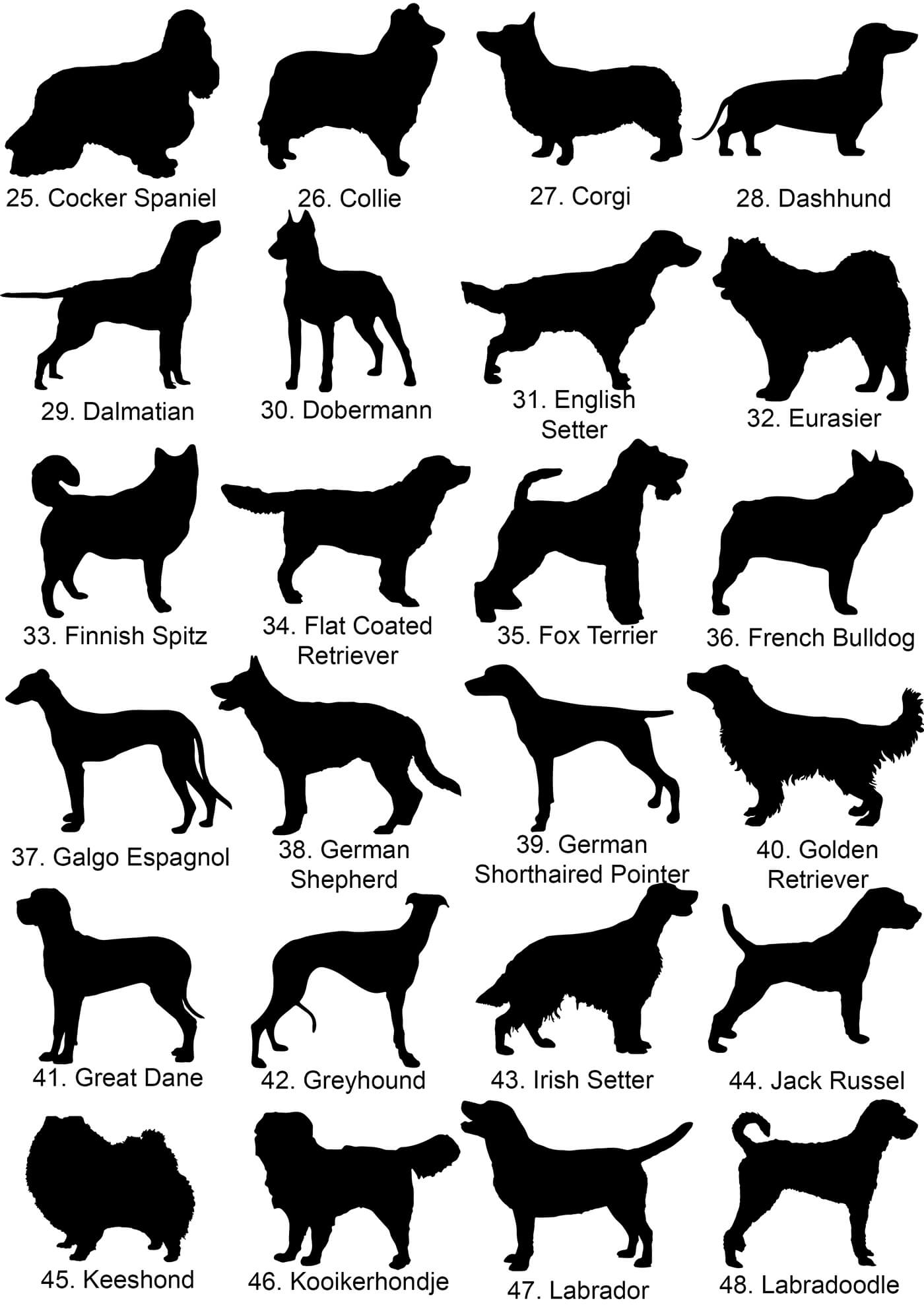 Magneet - silhouet hond