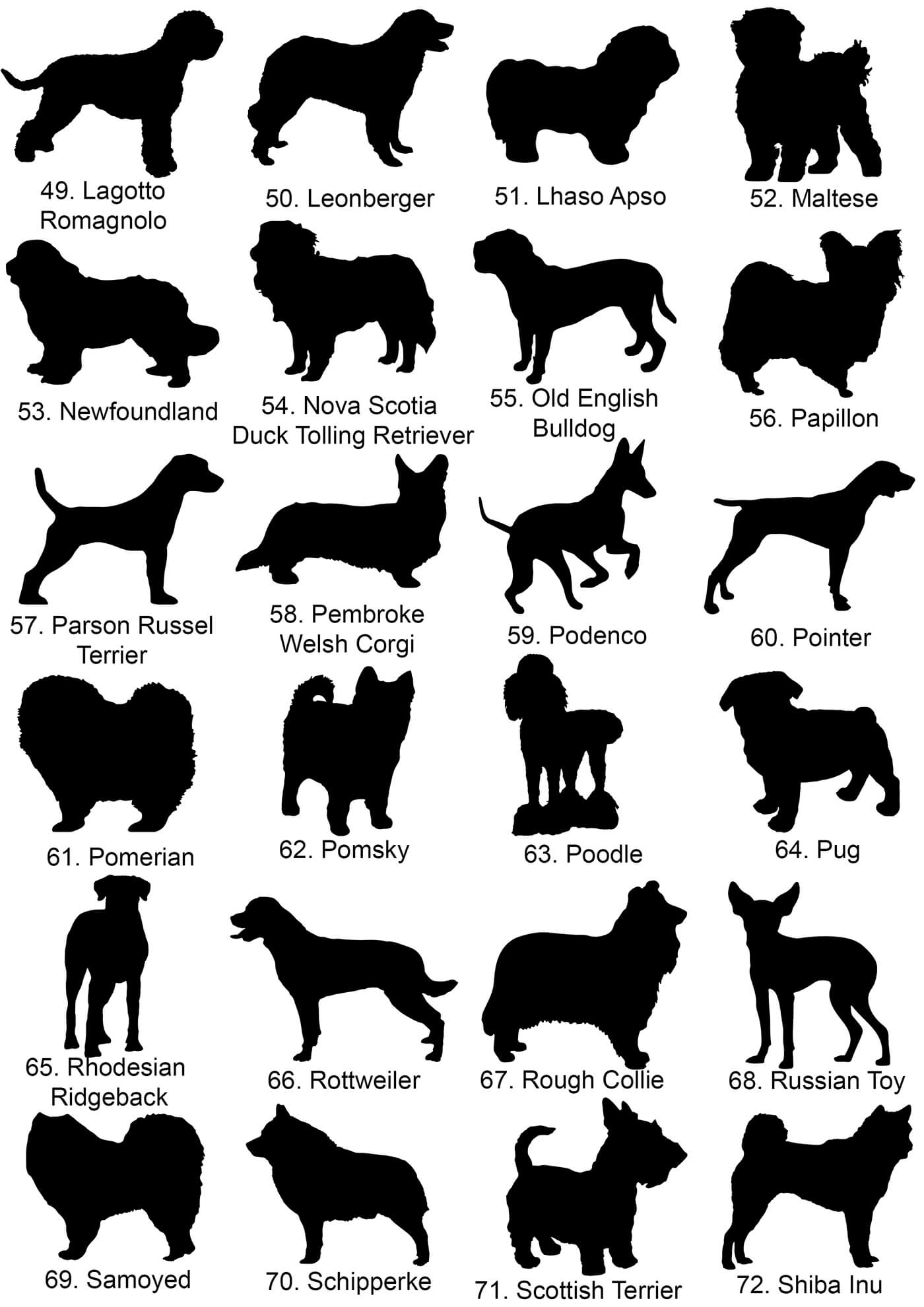 Magneet - silhouet hond