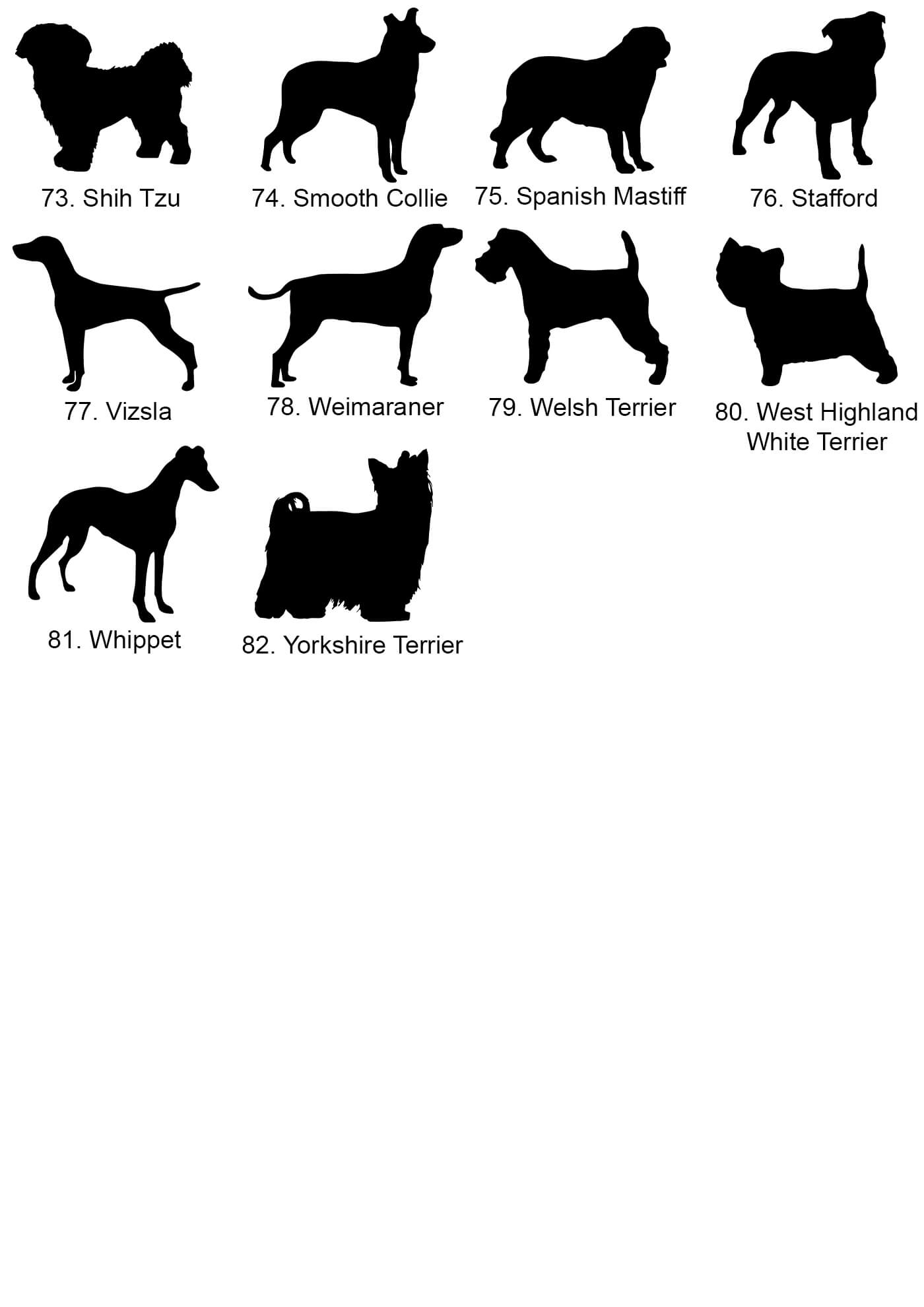 Magneet - silhouet hond