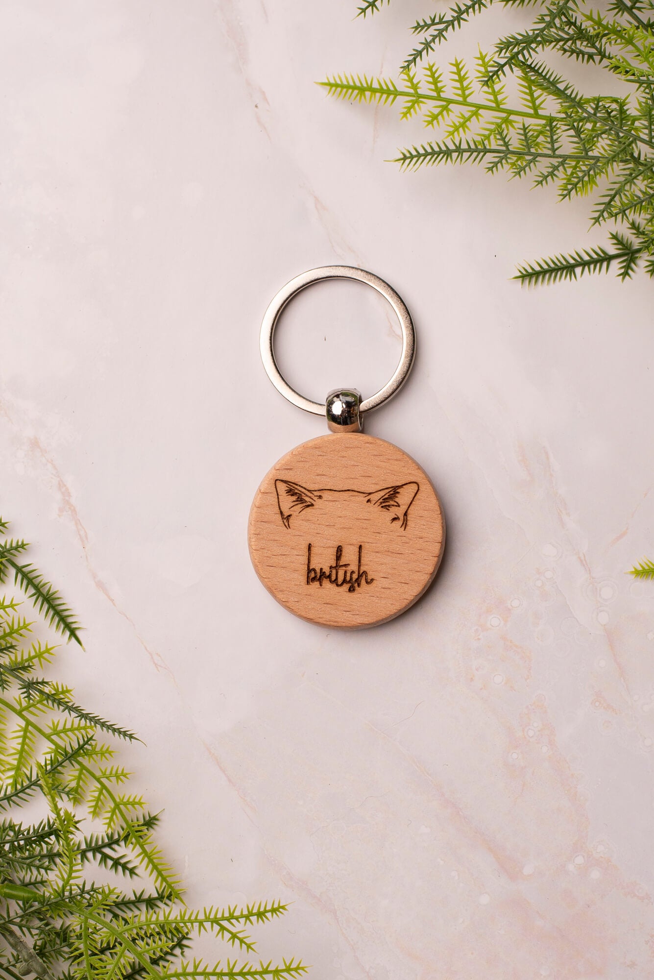Sleutelhanger kat - oortjes