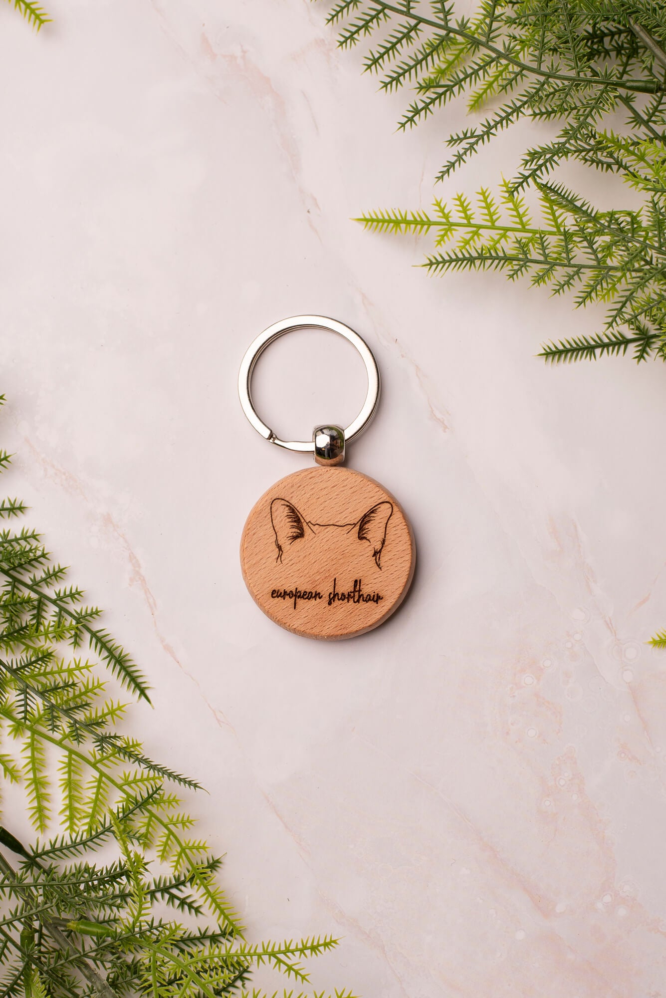 Sleutelhanger kat - oortjes