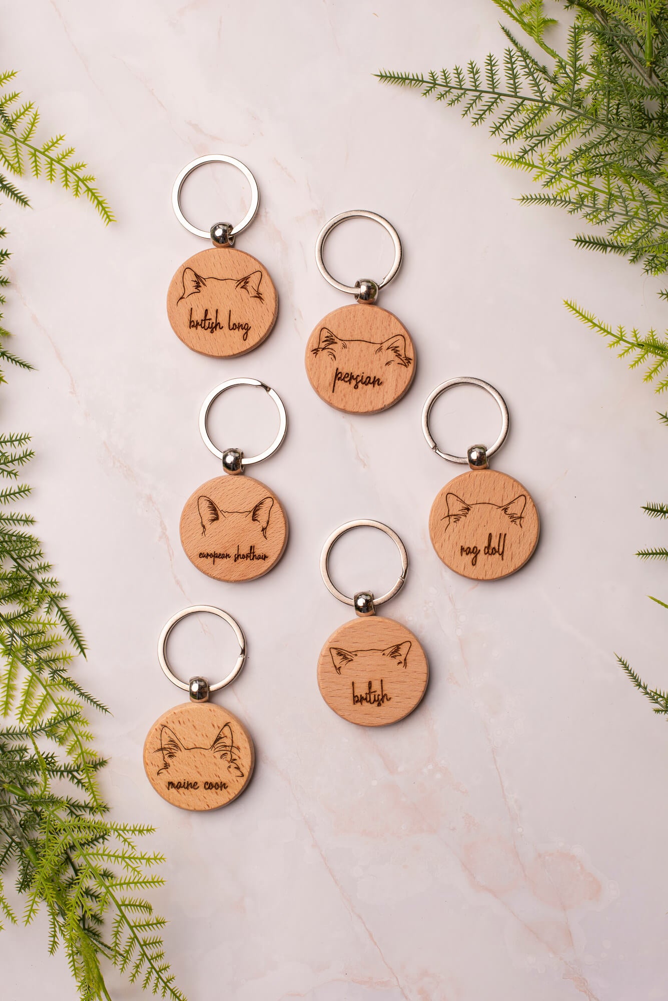 Sleutelhanger kat - oortjes